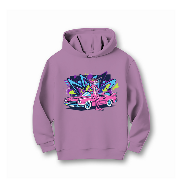 PANTHER STANDING WITH CAR HOODIE FLEECE