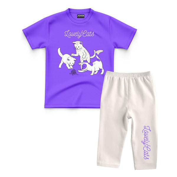 DTF PAJAMA SUIT - LOVLEY CATS