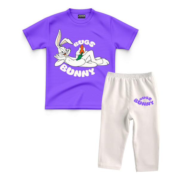 DTF PAJAMA SUIT - WHITE BUGS BUNNY