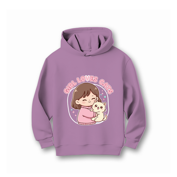 GILS LOVE CAT HOODIE FLEECE