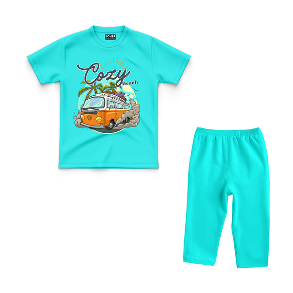 DTF PAJAMA SUIT - COZY BEACH