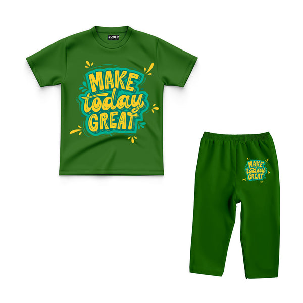 DTF PAJAMA SUIT - MAKE TODAY GREAT